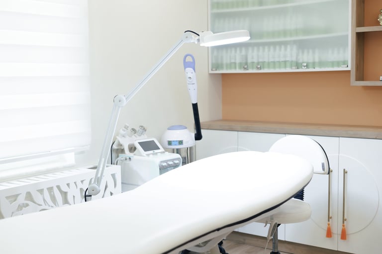 Modern clinic with advanced skin analysis technology